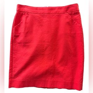 J.Crew Red Pencil Skirt Size 12